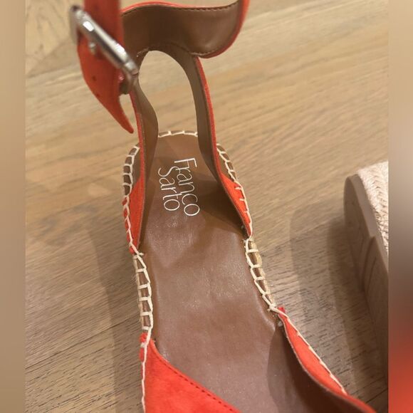 NEW Women's orange/Red Suede Espadrille Sandals game day football Clemson 9 - Picture 6 of 10